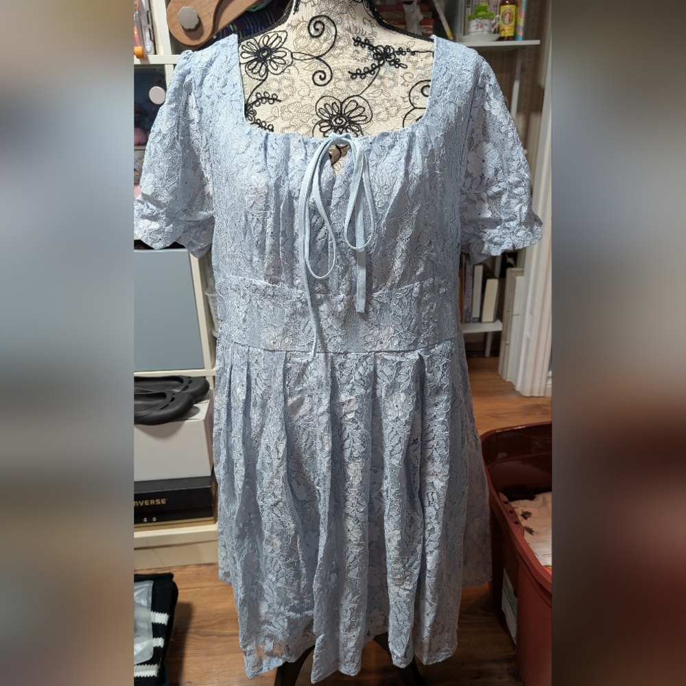 *2 For $35* Ticosa Lace Dress in Light Blue